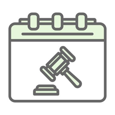 Takvim simgesi, vektör illüstrasyonu basit tasarım