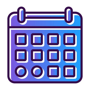 Takvim simgesi, vektör illüstrasyonu basit tasarım