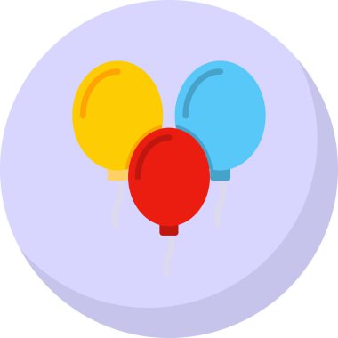 Üç balon. Web simgesi basit illüstrasyon 