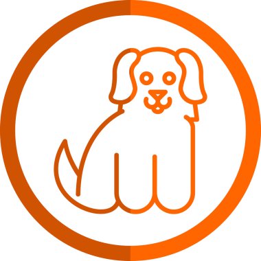 köpek simgesi, vektör illüstrasyonu basit tasarım