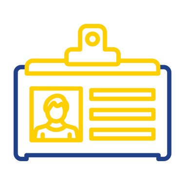 Kimlik kartı web simgesi, vektör illüstrasyonu 