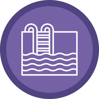 Havuzu web simgesi, vektör çizim 