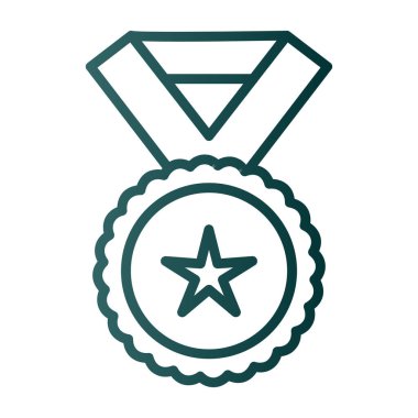 Yıldızlı madalya. Web simgesi basit illüstrasyon