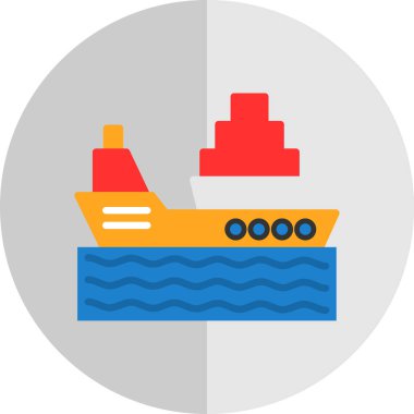 Gemi simgesi vektör illüstrasyonu 