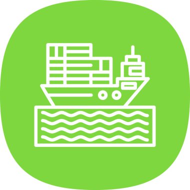 Kargo gemisi kutsal kişilerin resmi, vektör çizim