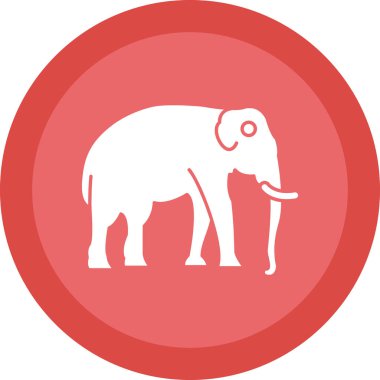 Fil simgesi, vektör illüstrasyonu basit tasarım