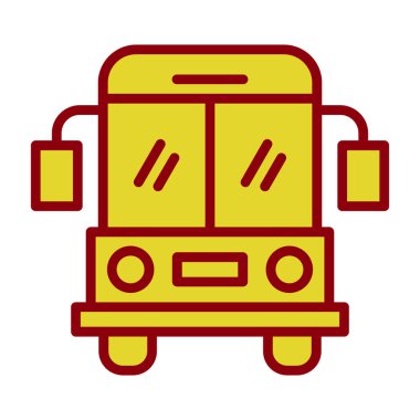 Okul servisi simgesi, vektör illüstrasyonu basit tasarım