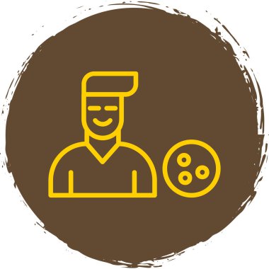 Golf player simgesi. vektör çizim