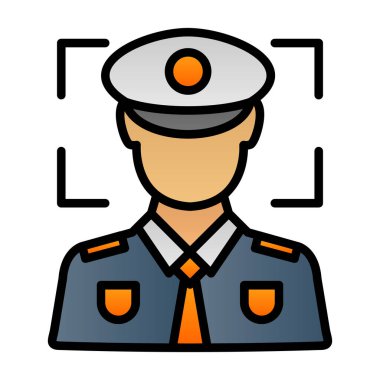 polis simgesi vektör illüstrasyonu