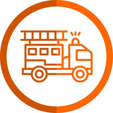 İtfaiye aracı web vektör simgesi 