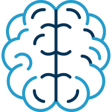 Beyin simgesi, vektör illüstrasyonu 