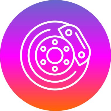 Bir araba simgesinin vektör illüstrasyonu