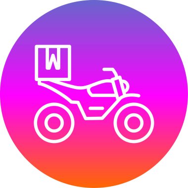 Bir motosiklet simgesinin vektör çizimi