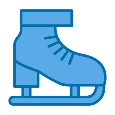 paten vektör ikonu. biçim dış hat simgesi, kobalt ve cyan rengidir.