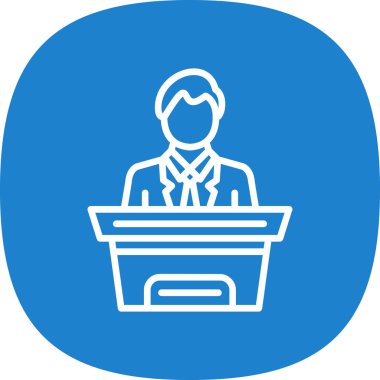 Mavi takım elbiseli bir adamın vektör çizimi