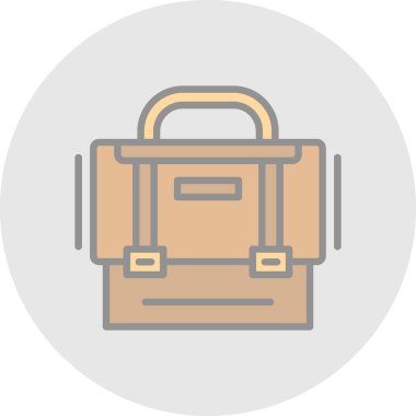 evrak çantası simgesi, vektör illüstrasyonu basit tasarım