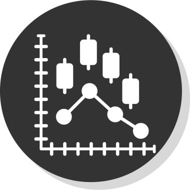 Diyagram vektör renk çizgisi simgesi 