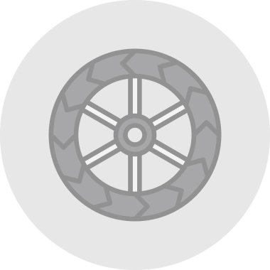 Tekerlek simgesi, vektör çizimi 