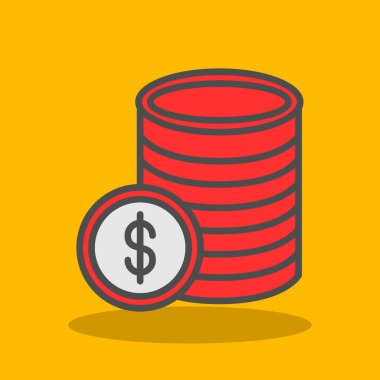 Bozuk paralar ve dolar simgesi