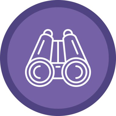 Dürbün simgesi, vektör illüstrasyonu basit tasarım