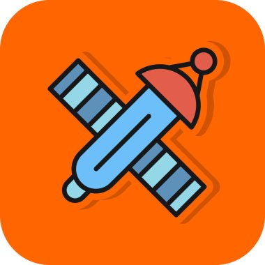 uydu simgesi, vektör illüstrasyonu basit tasarım