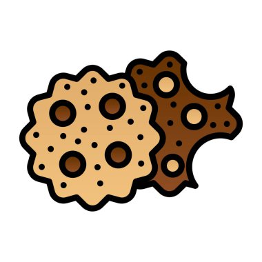 Kurabiye simgesi, vektör illüstrasyonu basit tasarım