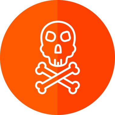 Kafatası. Web simgesi basit illüstrasyon