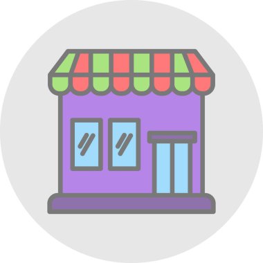 Market simgesinin vektör illüstrasyonu