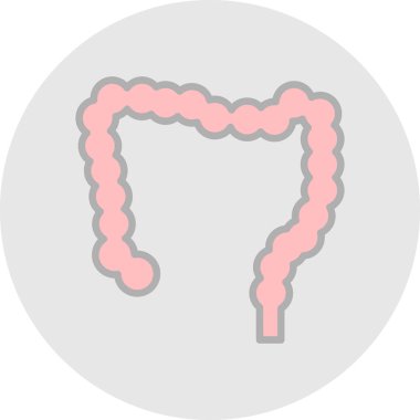 Bağırsak ikonu. Web için barsak vektör simgelerinin özet çizimi