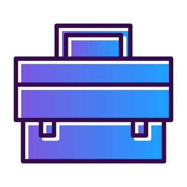 evrak çantası simgesi, vektör illüstrasyonu basit tasarım