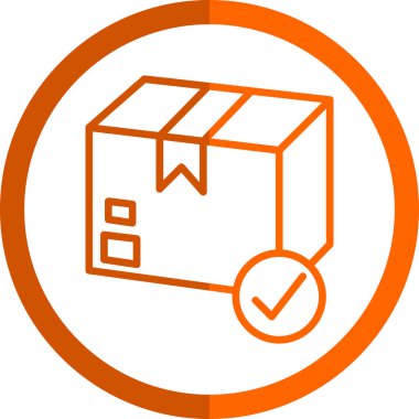 Paket var. Web simgesi basit illüstrasyon