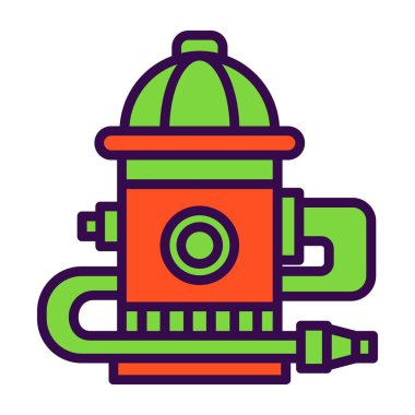 yangın musluğu simgesi vektörü 