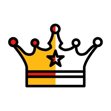 Taç ikonu. vektör illüstrasyonu 