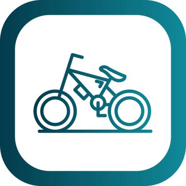 Bisiklet yassı simgesinin vektör illüstrasyonu