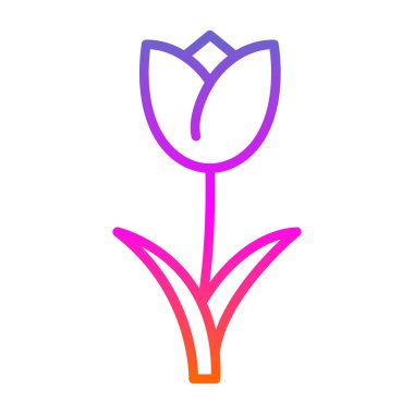 Lale çiçek simgesinin vektör illüstrasyonu