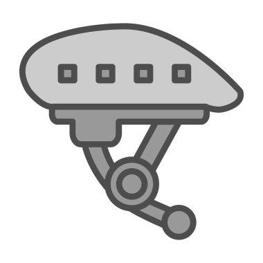 Bisiklet kask simge vektör çizim