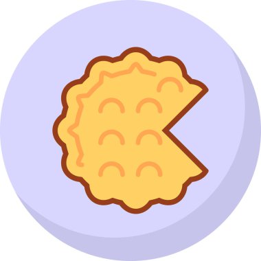 Tatlı fırını ikonu, filedoutline tarzı.