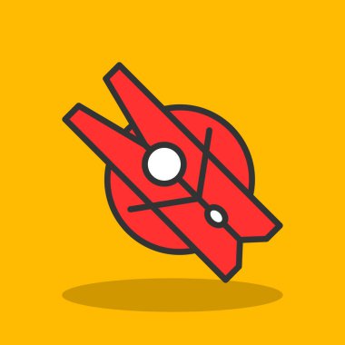 Giysi mandalı simgesinin vektör illüstrasyonu 