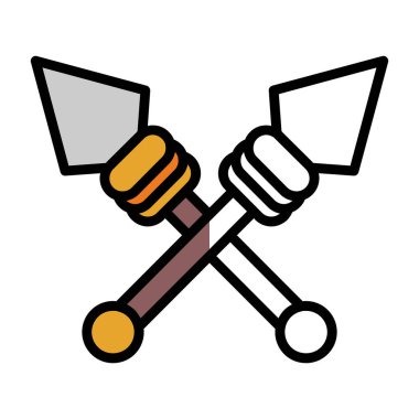 Mızrak logo vektör illüstrasyonu