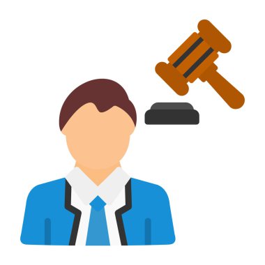 Adalet sistemi simgesi. vektör illüstrasyonu