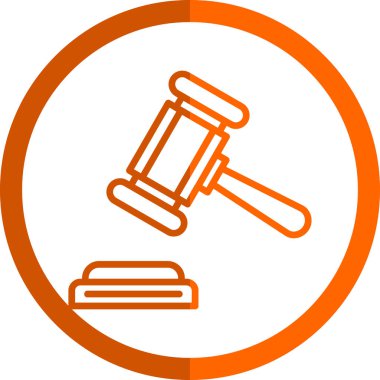 Yargıç Gravel. Web simgesi basit illüstrasyon 