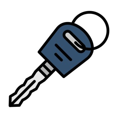 Araba anahtarı. Web simgesi basit illüstrasyon              