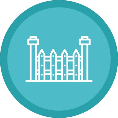 Çit. Web basit illüstrasyonu