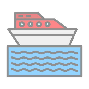 tekne web simgesi basit illüstrasyon