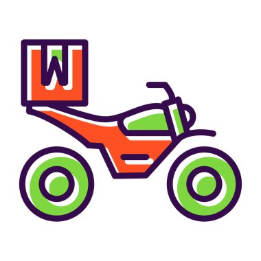 Traktör ikon vektör illüstrasyonu.