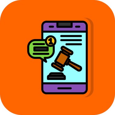 cep telefonu simgesi, basit vektör illüstrasyonu