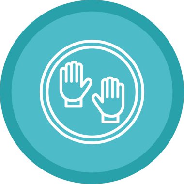 Eldivenler web simgesi vektör illüstrasyonu 