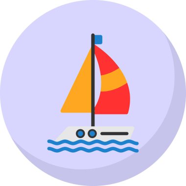 tekne web simgesi basit illüstrasyon