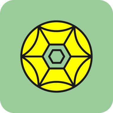 düz futbol topu simgesi, vektör illüstrasyonu