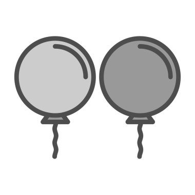 Balon simgesinin vektör illüstrasyonu 